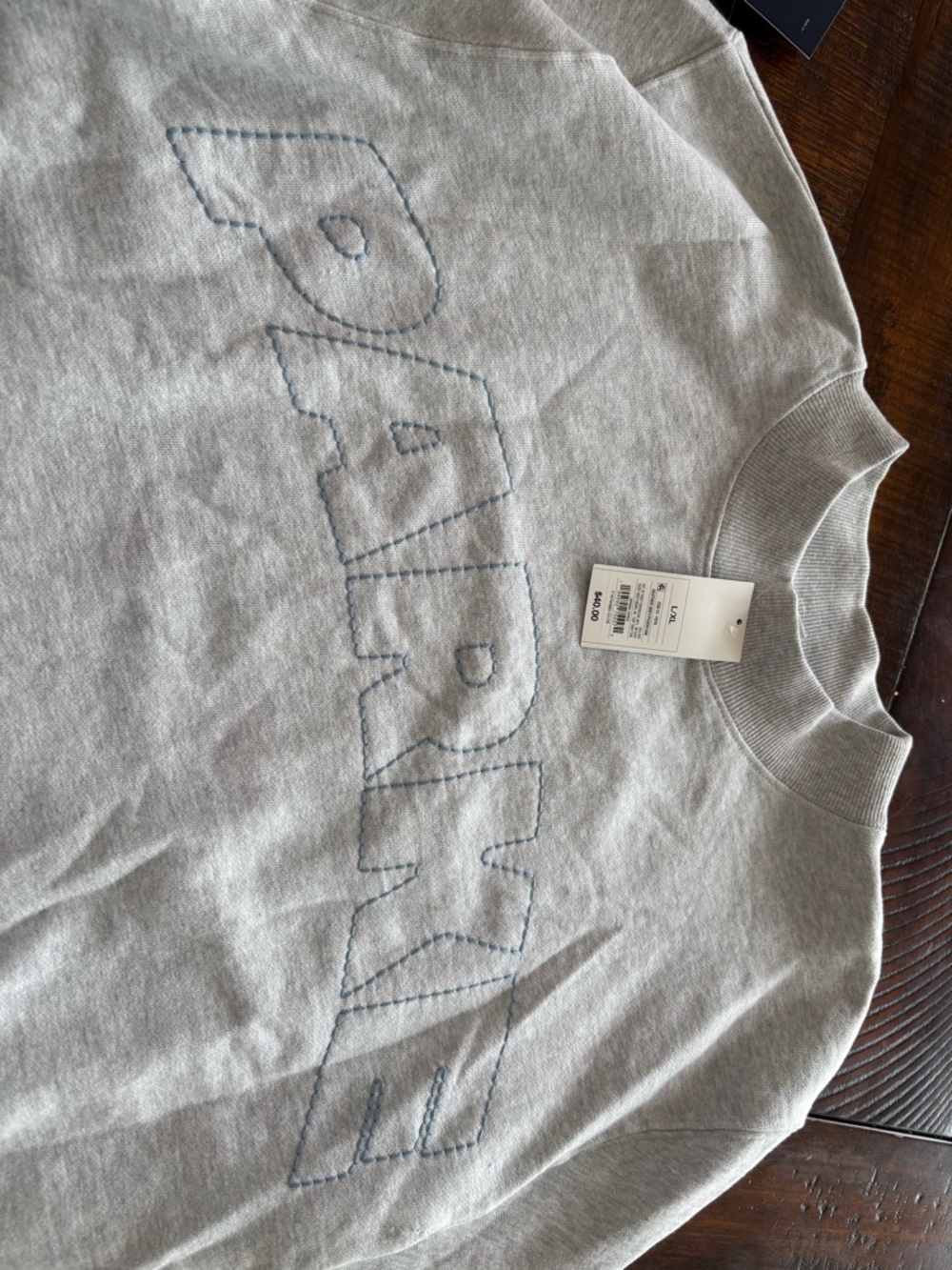 Parke x Target mockneck sweatshirt heather gray L/XL - Picture 3 of 3